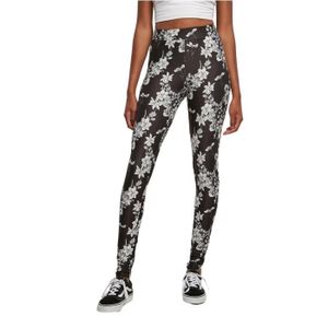 Urban Classics Legging Soft AOP Pour Femme Pantalon De Yoga, Blackdaisy, XXL
