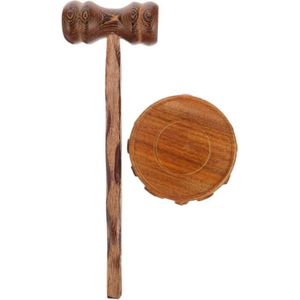 Midream Marteau de juge en bois avec bloc sonore pour avocat/juge/enchère/travail manuel 
