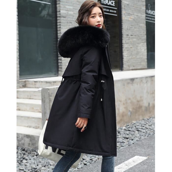 Acheter Femmes rayé manteau automne hiver manches longues coupe ajustée  élégant bouton fermeture haute fente chaud épais doux laine dames femme mi- longue veste vêtements d'extérieur