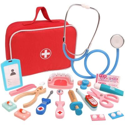 Mallette Docteur Enfant - 28 Pièces + Déguisement - Jeu D'imitation - Pour 3-7 Ans - Cadeau éducatif