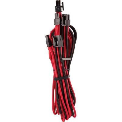 Corsair Cables PCIe connecteur double type 4 Gen 4 a gainage individuel Premium rouges noirs CP 8920254 Cdiscount Informatique