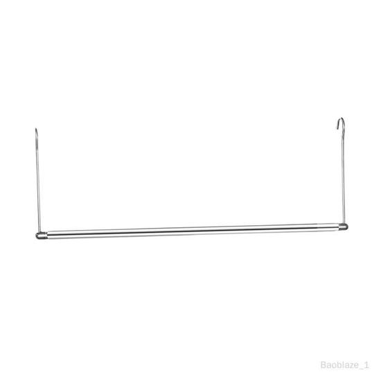 Tringle à Vêtements Télescopique En Aluminium - Longueur Réglable Jusqu'à 102 Cm, Crochet - Pour Placard, étendoir, Hauts