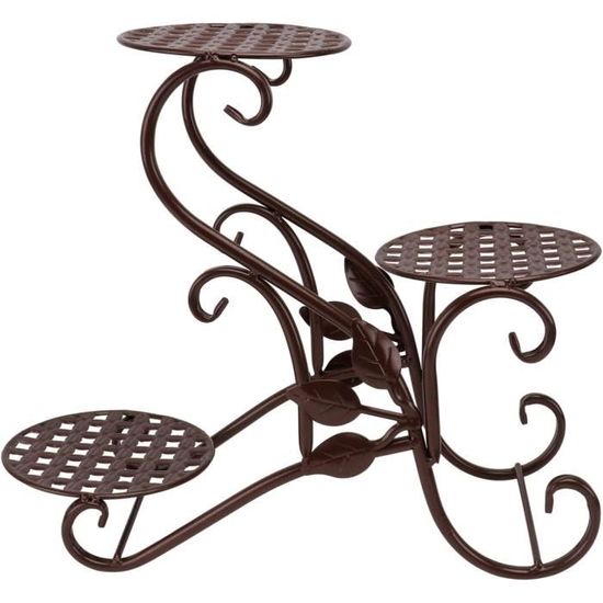 Trépied Support De Fleur En Fer Forgé Plantes Succulentes Porte-Plante