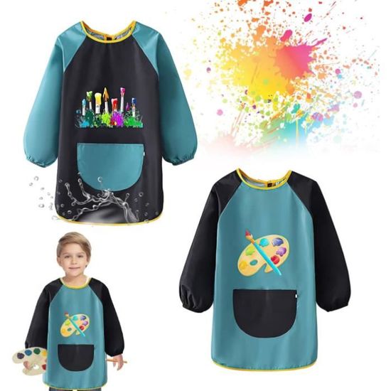 Tablier Peinture Enfant 12-16 Ans, Blouse Polyester Manches Longues Pour L'école, Activités, Coloriage