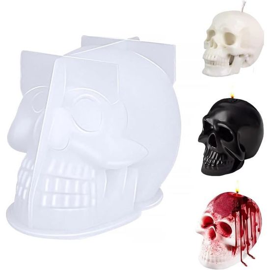 Moule En Silicone Halloween 3D - Squelette, Araignée, Fantôme, Cercueil, Citrouilles - Pour Bougies, Résine époxy, Plâtre, Savon - Résistant à La Chaleur (-40°C à 230°C)