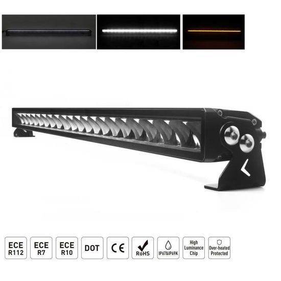 Faisceau LED homologué longue portée + position LED 12/24V