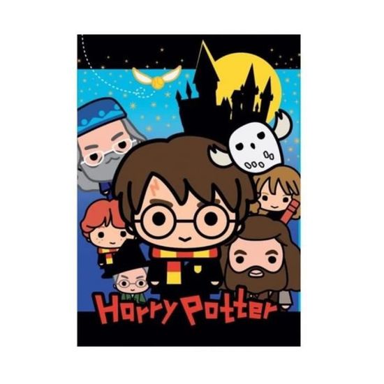 Harry Potter Chibi - Plaid Polaire Enfant - Couverture 100x140 cm - 1001  Nuits Enchantées