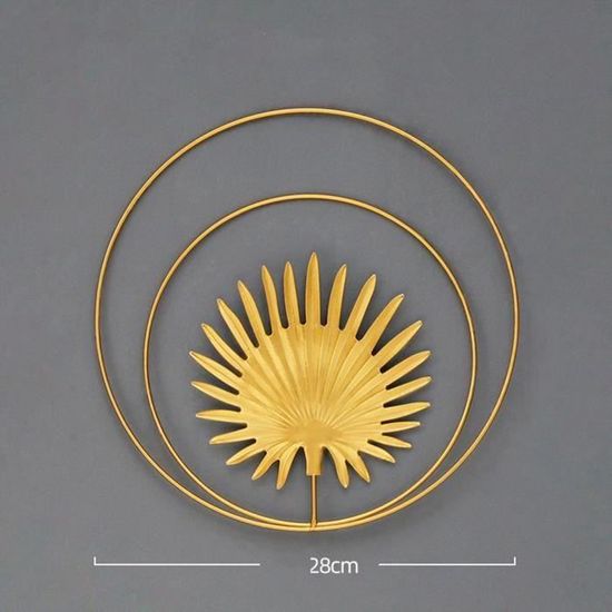 Bleu Canard Deco 3 Sculptures Murales Ginkgo Biloba Métal - Déco