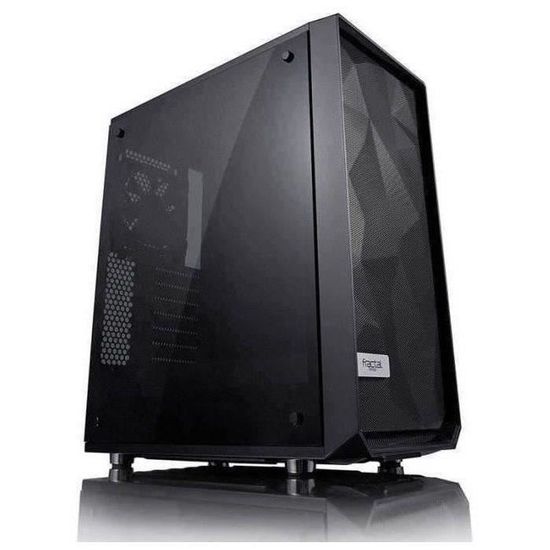 FRACTAL DESIGN BOITIER PC Meshify C - Noir - Verre trempé - Format ATX (FD-CA-MESH-C-BKO-TG)