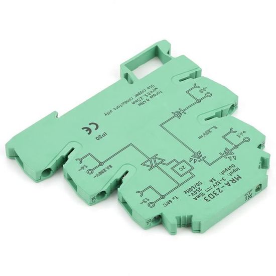 Relais Interface Automate MRA-23D2 - Relais à Semi-conducteurs 15mA, Entrée 3-32VDC Sortie 230V - Ultra-mince 6.2mm - 6