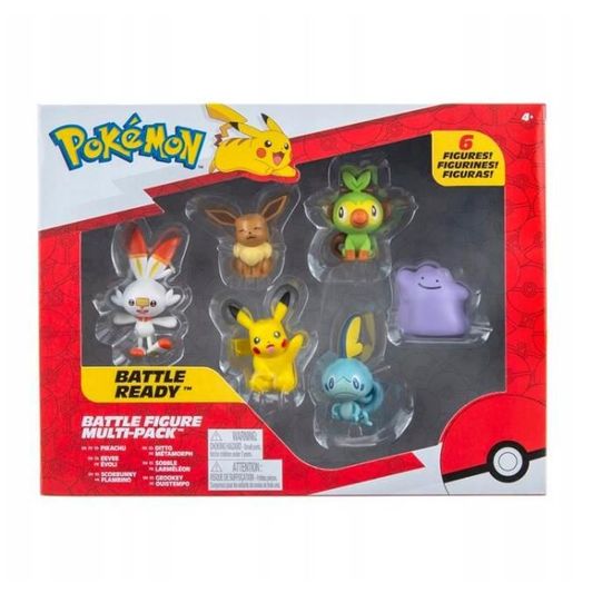 Pack de 6 figurines Pokemon Battle Ready - JAZWARES - Multicolore - Jouet pour enfant