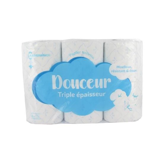 TC PAPIER TOILETTE BLANC RECYCLÉ 400 FEUILLES X6 PAPECO