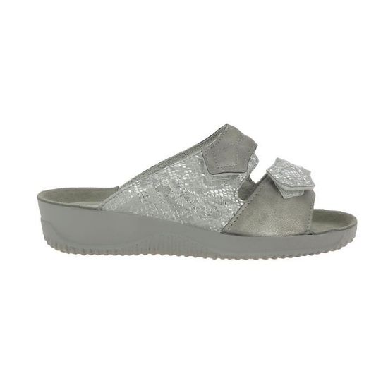 Mules femme Rohde 1941 Cuir Graphite Confortable et r glable