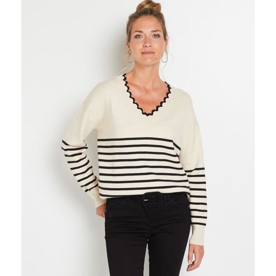 Marinière femme col v shop