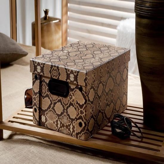Boîte python en carton compressé d'un aspect glacé 24x32,5x16 cm ...