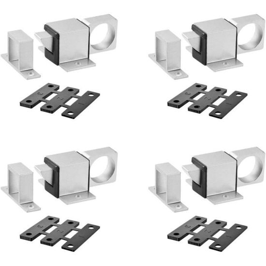 2 Pièces Verrou Porte à Rebond Loquet Porte En Alliage D'aluminium Avec