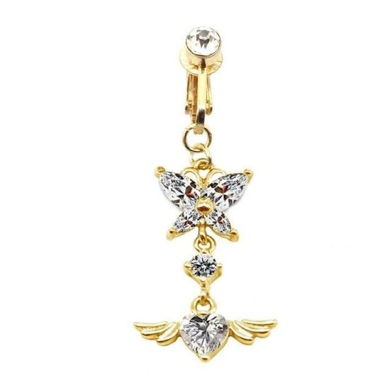 Piercing nombril papillon – couleurs éclatantes
