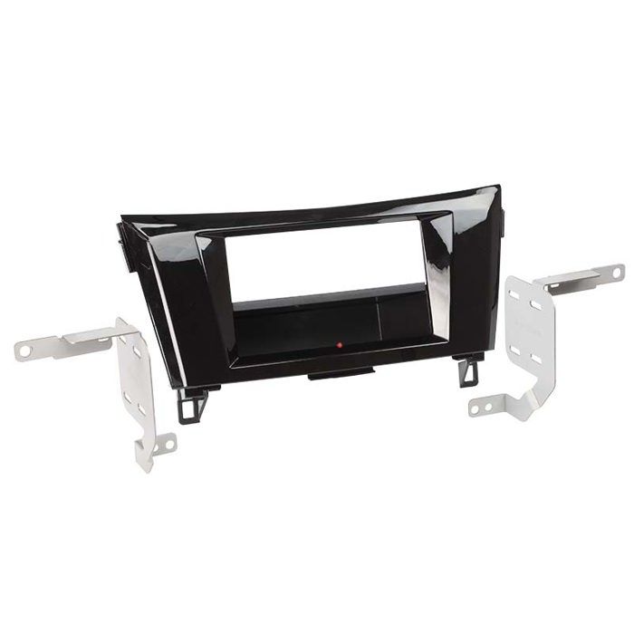 Kit Facade autoradio 2DIN compatible Nissan Qashqai X-Trail ap14 Avec vide poche Inbay Noir brillant
