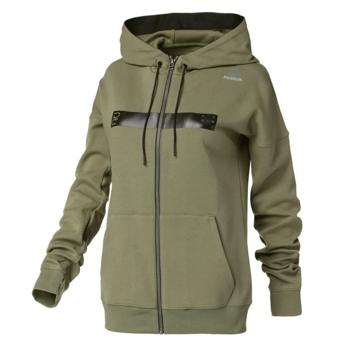 REEBOK Sweat à capuche RNF Oversize Hoody - Femme - Kaki