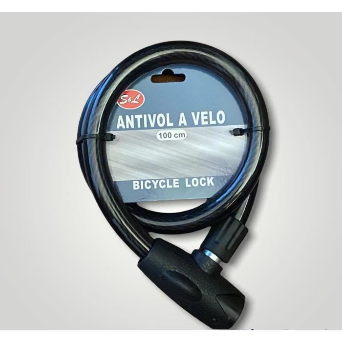 ANTIVOL SCOOTER CADENA MOTO VELO BLOQUE ROUE CHAINE VELO 2 CLES