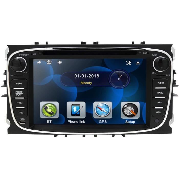 Hizpo 7 Pouce Double Din Autoradio Lecteur DVD de Voiture Suport GPS Navigation Commande De Volant Bluetooth SD USB Dab + po 2497