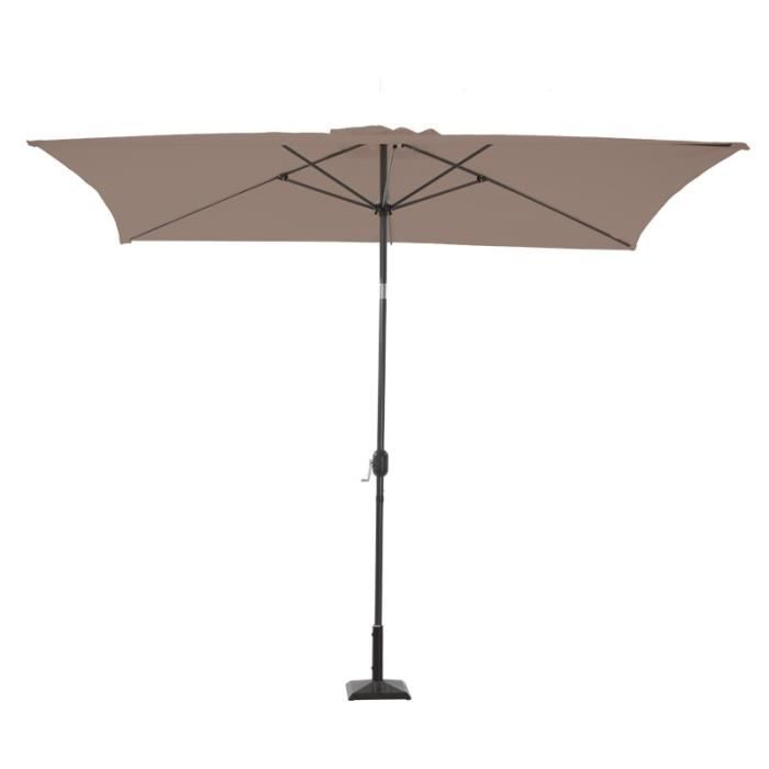 Parasol droit 2X3M taupe