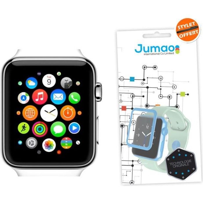 Film vitre protecteur protection verre trempé pour écran montre iWatch Apple Watch Serie 1 38mm+Stylet offert