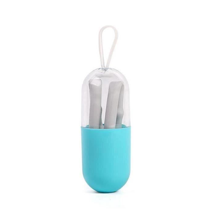 LEEGOAL Collapsible Straws Paille pliantes portables en silicone Gris b02682 AAA79554