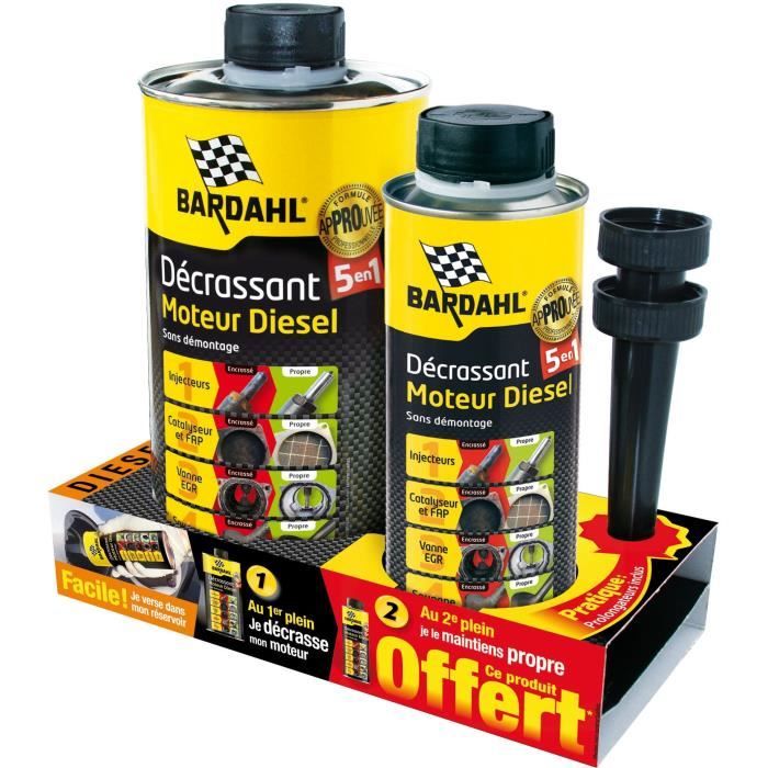 BARDAHL Lot Décrassant moteur Diesel 2020 - 1 L et 300 ml