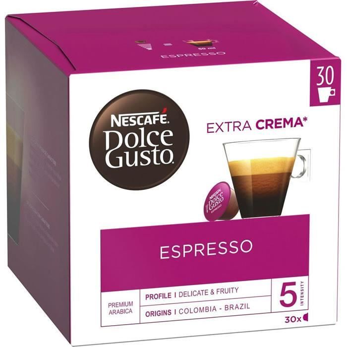 LOT DE 3 - DOLCE GUSTO Café capsules Espresso - 30 capsules