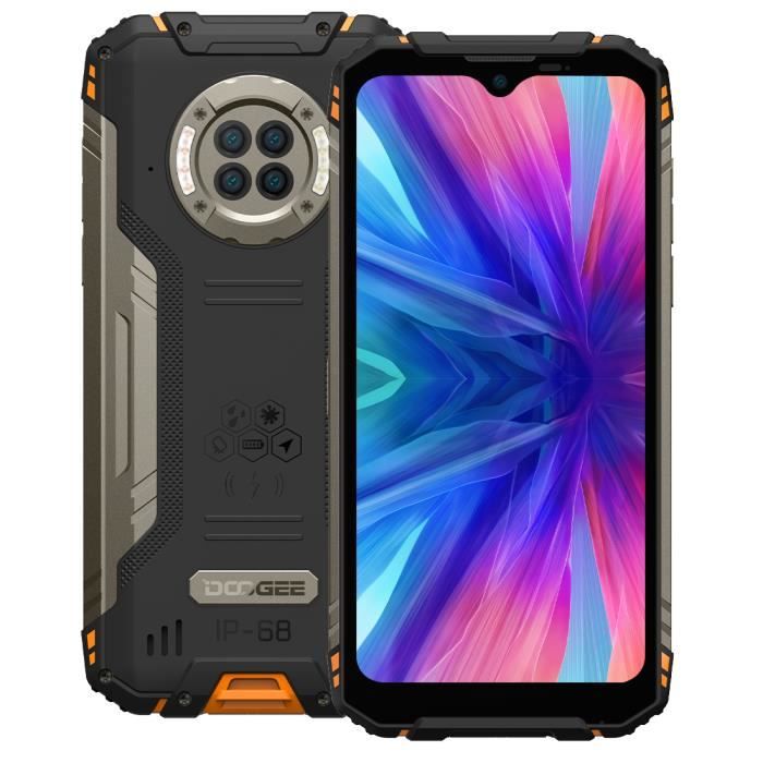 DOOGEE S96 Pro Smartphone Ram 8Go Rom 128Go Octa Core IP68 Étanche Batterie 6350mAh 48MP Caméra NFC GPS Téléphone Robuste - Orange