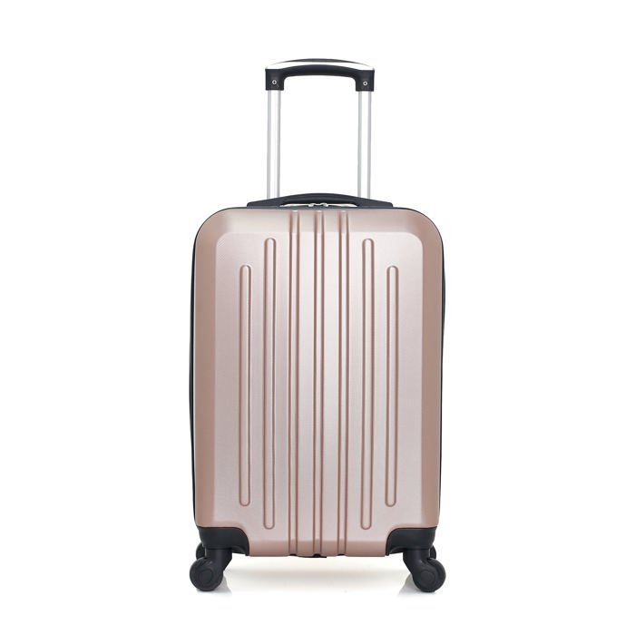 HERO – VALISE CABINE - ABS – 55cm – 4 roues – VOSGES – ROSE DORE