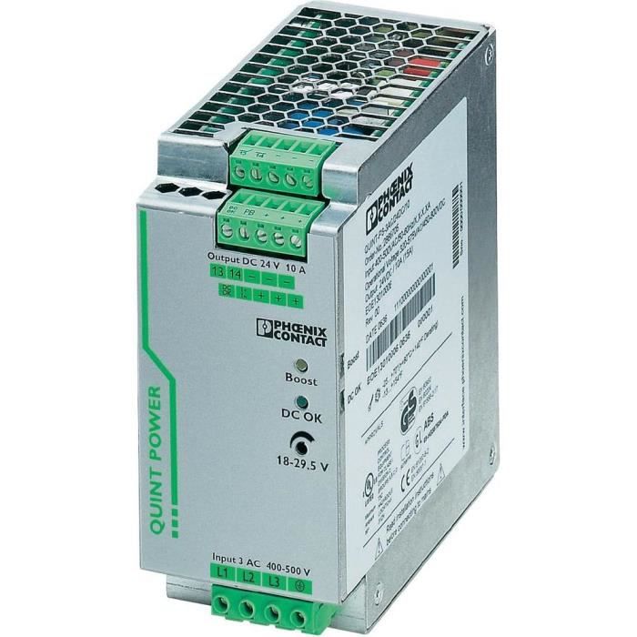 Alimentation rail DIN Phoenix Contact QUINT-PS/3AC/24DC/10 29.5 V/DC 10 A 240 W 1 x