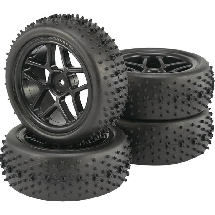 Roues complètes Spike Buggy 1:10 Reely RE-6549735 5 doubles rayons noir 2 pc(s)