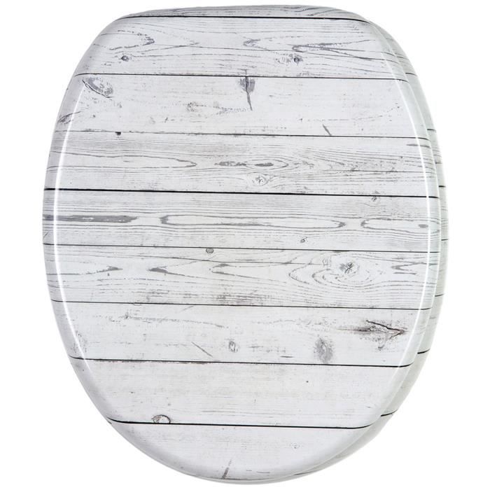 Abattant WC Timber - Finition de haute qualité - Charnières robustes - Fixation facile