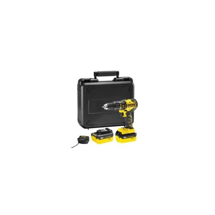 Stanley Perceuse à percussion sans fil brushless Fatmax MCD628M2K 18V 4x2Ah