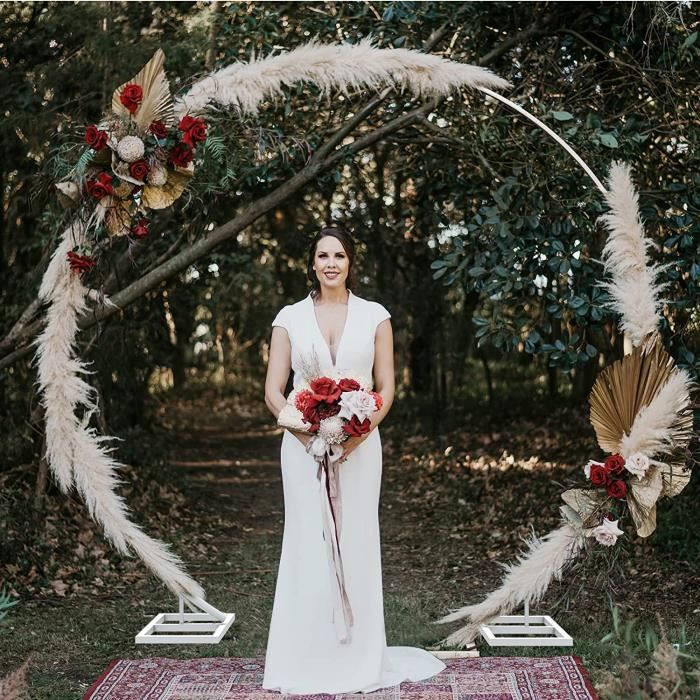 Arche ronde mariage 2,4M x 2M Fond de Réception Décor - Blanc