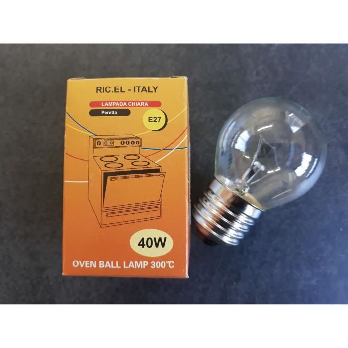 AMPOULE POUR FOUR 40W-230V-300°C (70X45MM)-DOUILLE E27