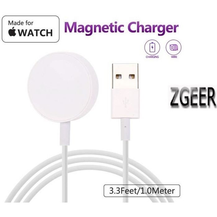 Chargeur sans fil pour apple watch, Câble de charge magnétique pour Apple Watch - 1m/3.3ft