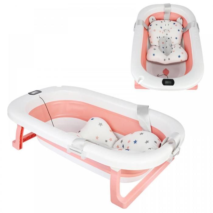 Baignoire Bébé Pliable Baignoire Bébé Ergonomique Avec Pieds Antiderapants Pour Bebes Et Nouveau Nes Vert Coussin De Bain 96160748