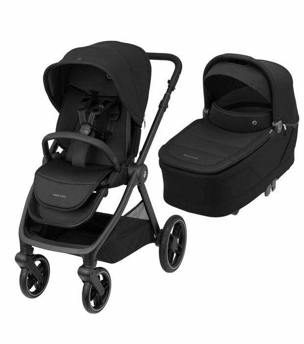 MAXI-COSI poussette Duo Oxford Plus avec nacelle bébé Sense de la naissance à 4 ans (22kg) Twillic Black