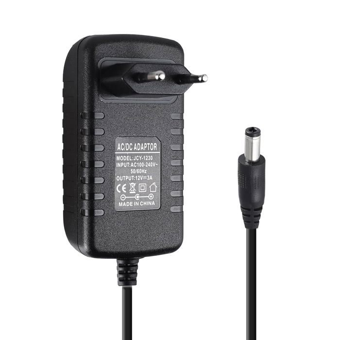Chargeur Secteur Adaptateur 12V 3A 36W Certifié CE - Connecteur 5.5x2.5mm Pour Équipements Électroniques Et LED