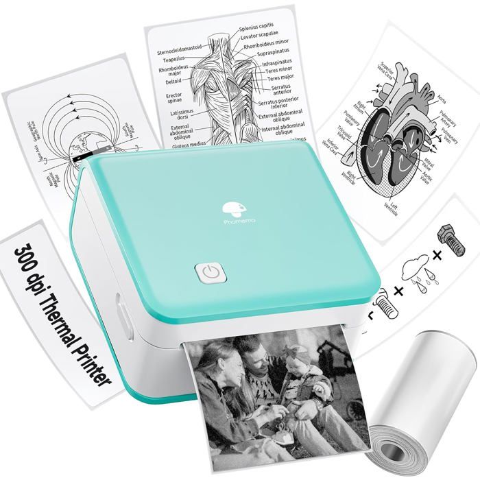 M02 Pro Mini Imprimante Portable300Dpi Imprimante Bluetooth Sans FilImprimante Photo Compatible Avec Papier 152553MmPour Phot