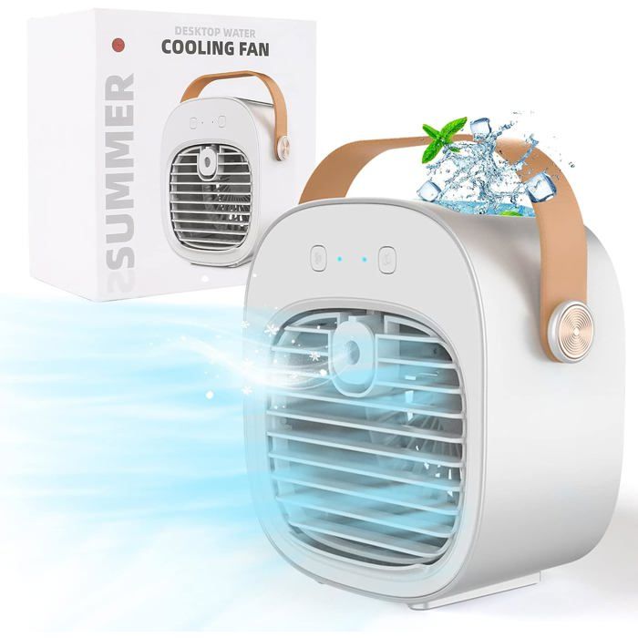 ®RisingFF Mini climatiseur portable silencieux sans ventilation petit humidificateur dair 4 000 mAh
