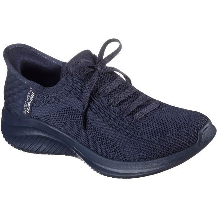 Skechers Chaussures De Sport Pour Femmes En Textile Bleu Marine Foncé