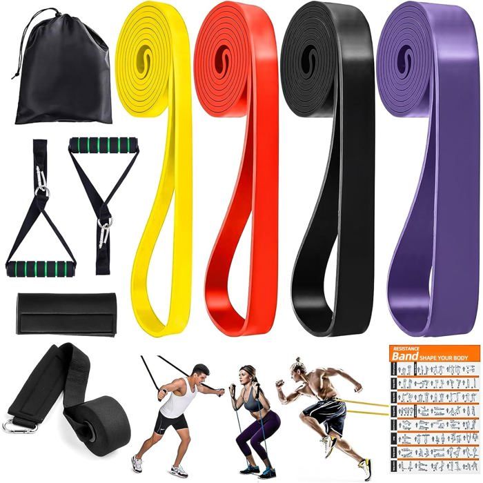 MuscleForge Bandes de résistance pour entraînement Boxe, MMA et Vitesse – Set Complet avec Ceinture, Poignets, Chevilles et poignées – Accessoire Sport pour la Maison ou la Salle, 12 pièces
