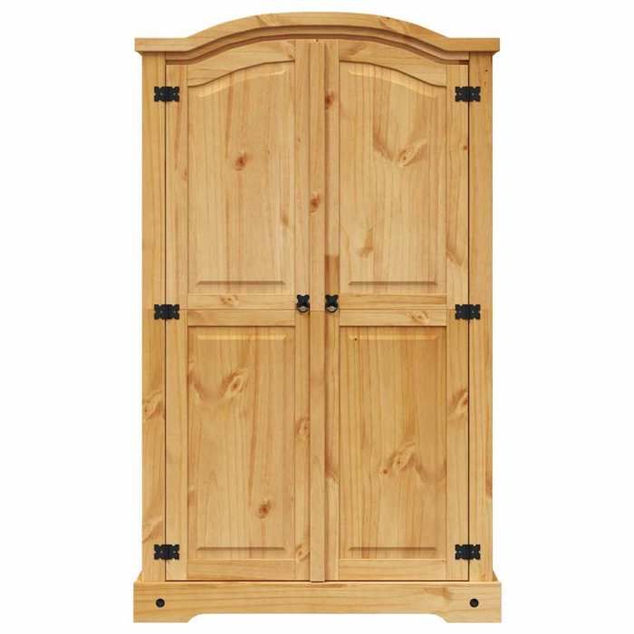 Moderne Garde-robe BURKE Armoire de chambre avec rangement avec 2 portes Gamme Corona pin mexicain 101x52x170 cm AA1851