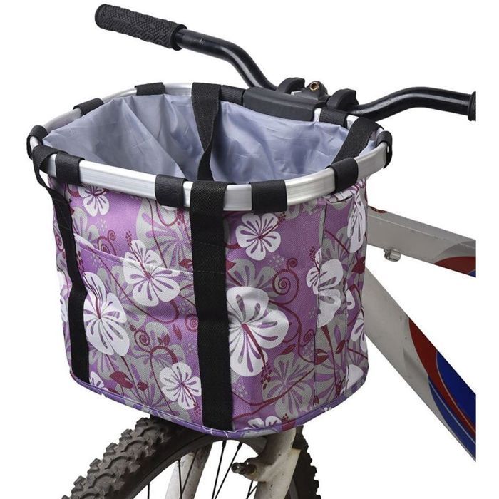 Lixada Panier Vélo Amovible 35x22x24 Cm – Tissu Oxford Imperméable, Cadre Alu, Poches Multiples, Poignées Mousse – Jusqu’à 17 Lb