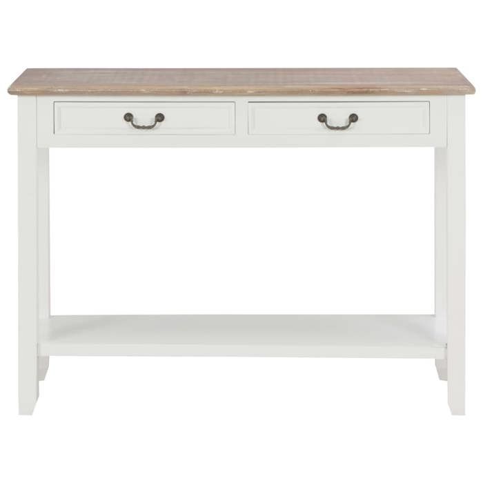 Grand Table dAppoint Blanc - Table console - Console DENTREE Blanc - 110x35x80cm Bois 681 829160411
