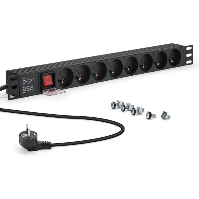 Multiprise Rackable 19 Pouces, Bandeau 8 Prises Schuko Avec ...
